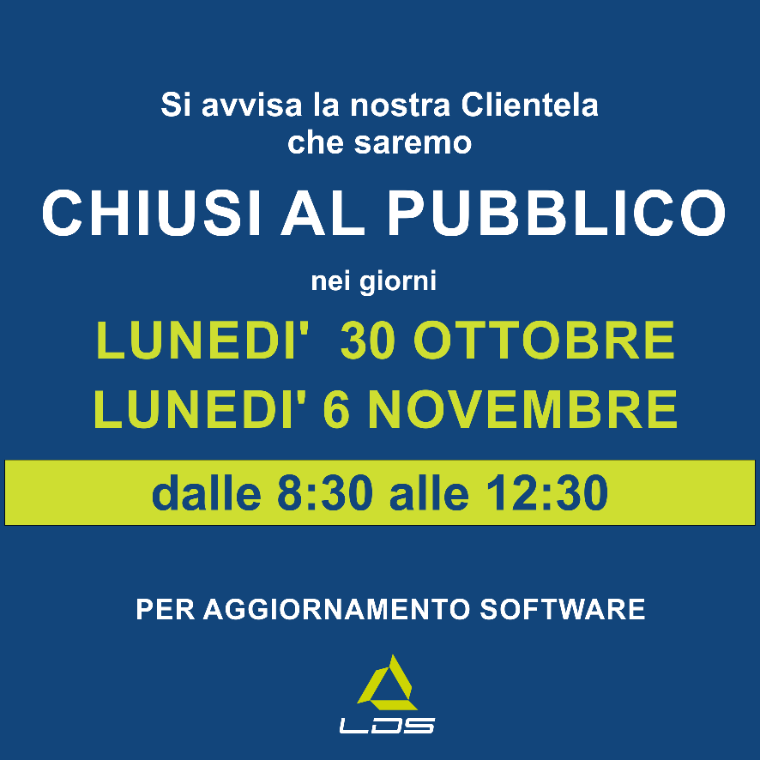CHIUSURA STRAORDINARIA 